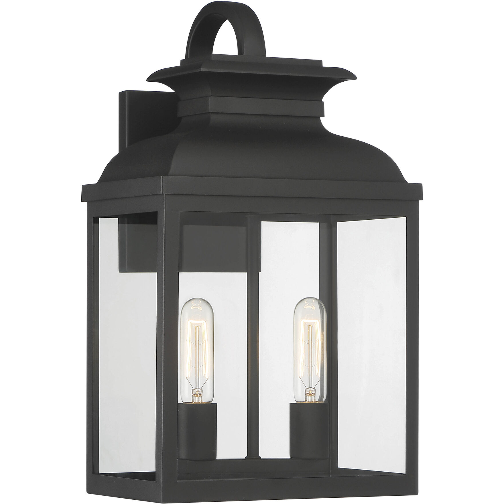 Milton 2 Light 19 inch Black Outdoor Wall Lantern